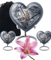 Owl Theme Large Urn With 2 Keepsake Urn