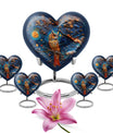 Owl Theme Large Urn With 4 Keepsake Urn