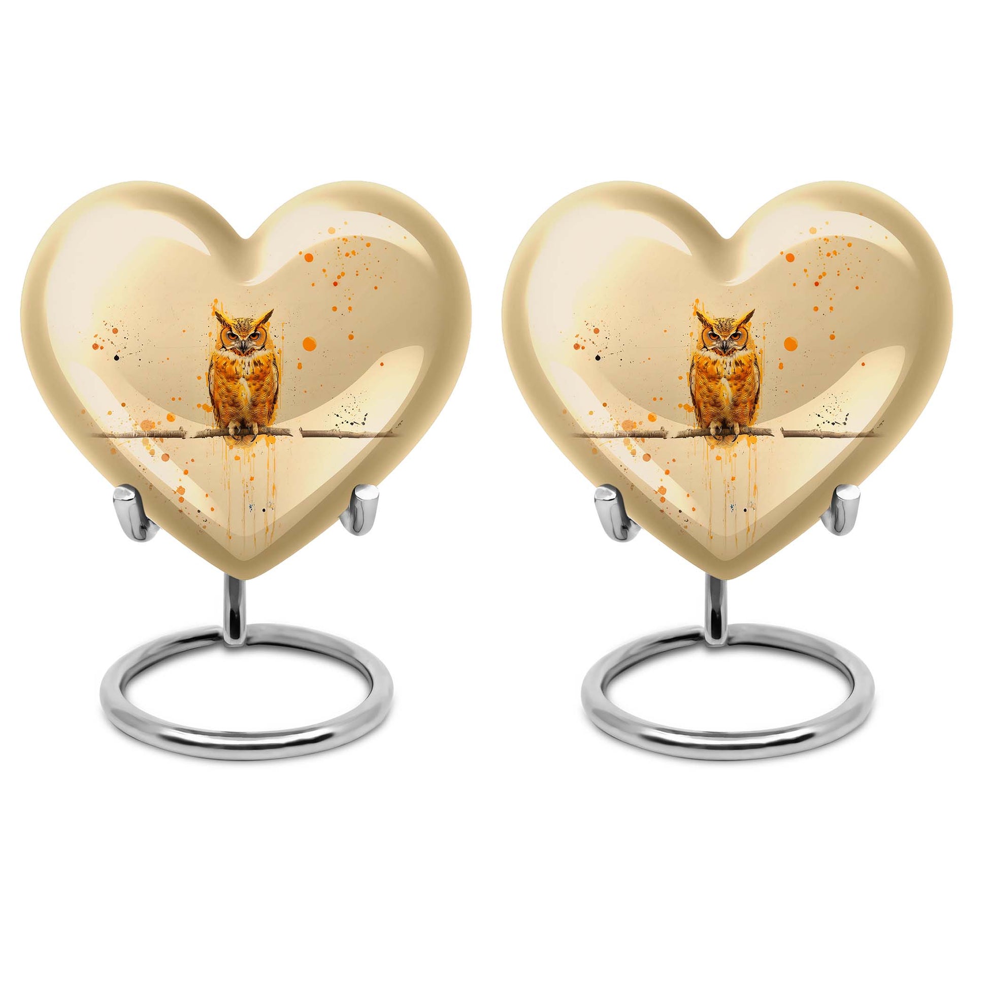 Heart Urn owl theme