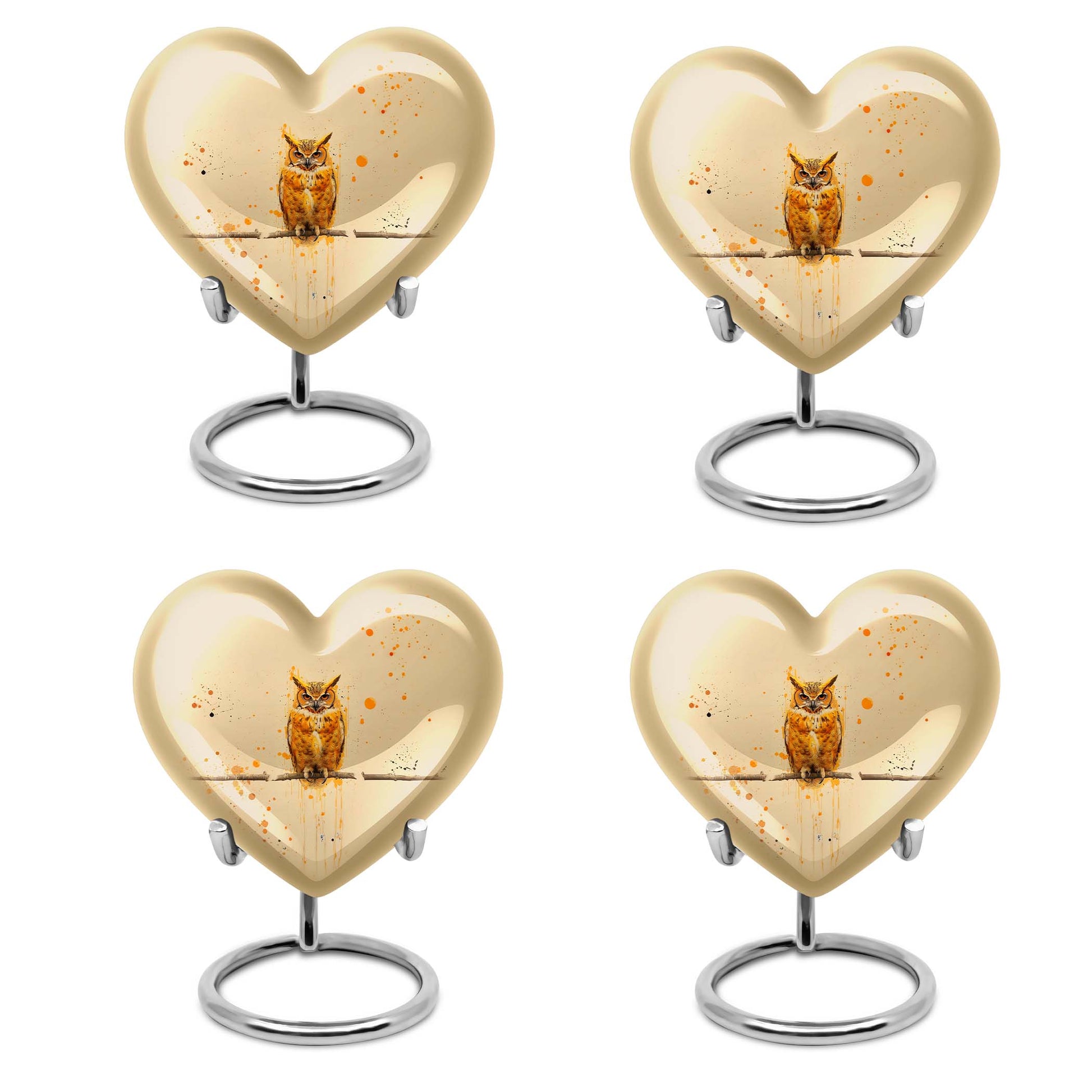 Heart Urn owl theme