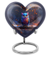 heart-shaped owl urn for cremation