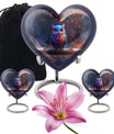 heart-shaped owl urn for cremation