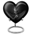 heart-shaped 10 inch owl urn