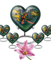 heart-shaped macaw parrot urn