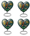 heart-shaped macaw parrot urn