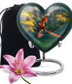 heart-shaped macaw parrot urn