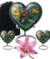 heart-shaped macaw parrot urn
