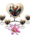 heart-shaped deer urn