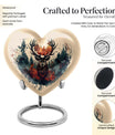 heart-shaped deer urn