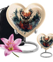 heart-shaped deer urn