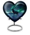 heart-shaped deer urn