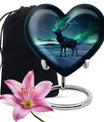 heart-shaped deer urn