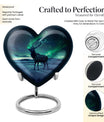 heart-shaped deer urn