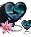 heart-shaped deer urn