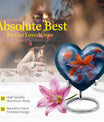 10-inch heart-shaped mapple leaf memorial urn for men, can be personalized