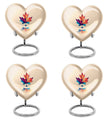 heart-shaped mapple leaf urn