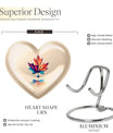 heart-shaped mapple leaf urn