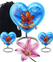 Mapple Leaf Theme Large Urn With 2 Keepsake Urn