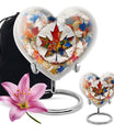 Mapple Leaf Theme Large Urn With 1 Keepsake Urn