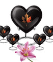 Mapple Leaf Theme Large Urn With 4 Keepsake Urn