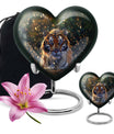 Tiger Theme Large Urn With 1 Keepsake Urn
