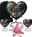 Tiger Theme Large Urn With 2 Keepsake Urn