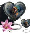 Tiger Theme Large Urn With 1 Keepsake Urn