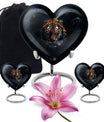 Tiger Theme Large Urn With 2 Keepsake Urn