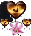 Chicken Theme Large Urn With 2 Keepsake Urn