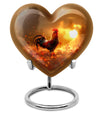 heart-shaped Chicken Urn