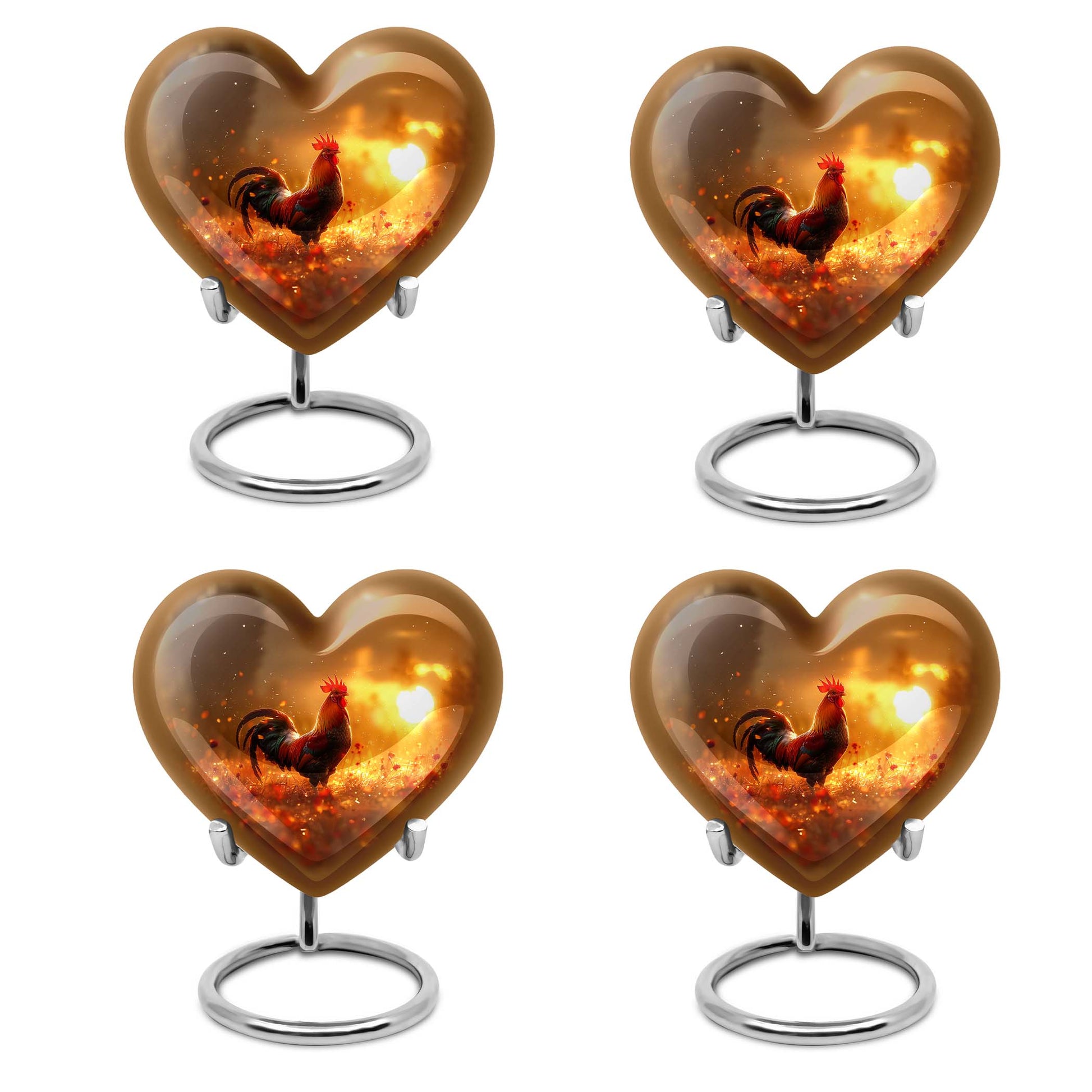 heart-shaped Chicken Urn