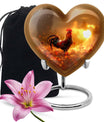 heart-shaped Chicken Urn