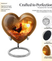 heart-shaped Chicken Urn