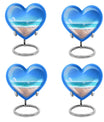 heart-shaped beach urn