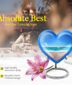 heart-shaped beach urn