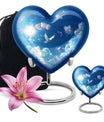  Dove Urn, memorial heart-shaped urn