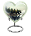 Heart-shaped butterfly-themed bear Urn for ashes, customizable memorial for women