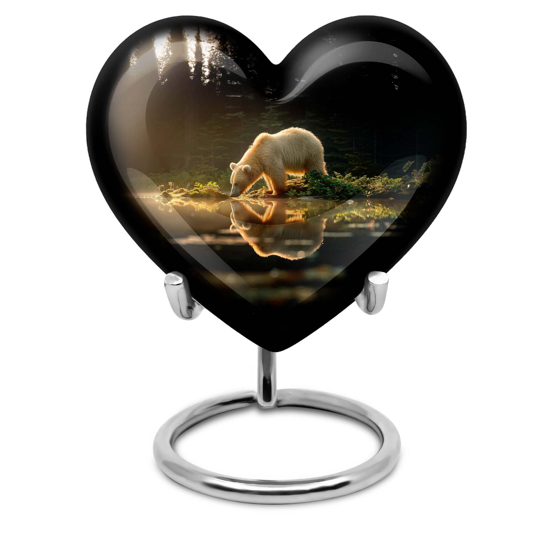 10-inch heart-shaped large bear urn