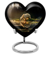 10-inch heart-shaped large bear urn