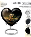 10-inch heart-shaped large bear urn