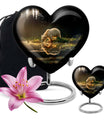 10-inch heart-shaped large bear urn