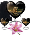 10-inch heart-shaped large bear urn