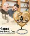 heart-themed cowboy cremation urn