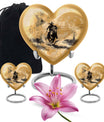 Cowboy Theme Large Urn With 2 Keepsake Urn