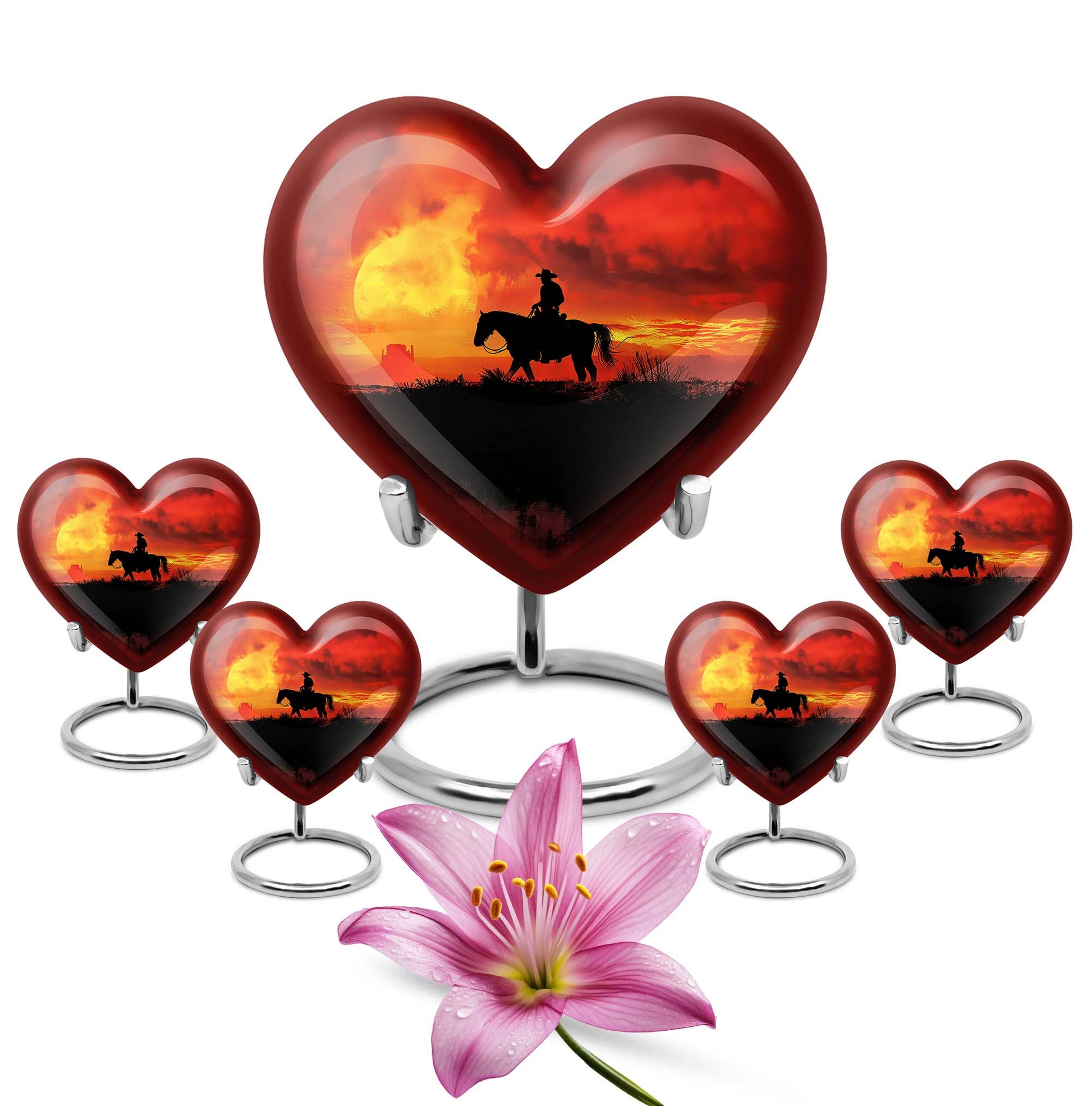 cowboy burial urn for adult cremation ashes