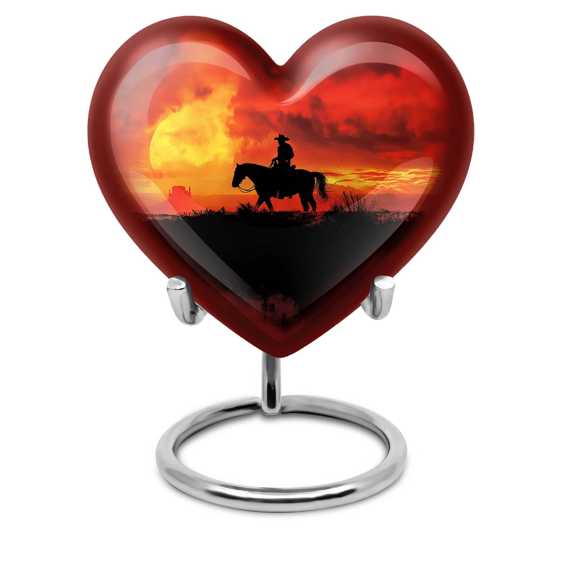 cowboy burial urn for adult cremation ashes