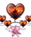 heart-shaped cowboy urn