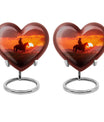 heart-shaped cowboy urn