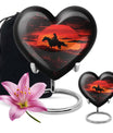 Cowboy Theme Large Urn With 1 Keepsake Urn