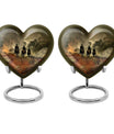 Heart-shaped cowboy urn for adult ashes